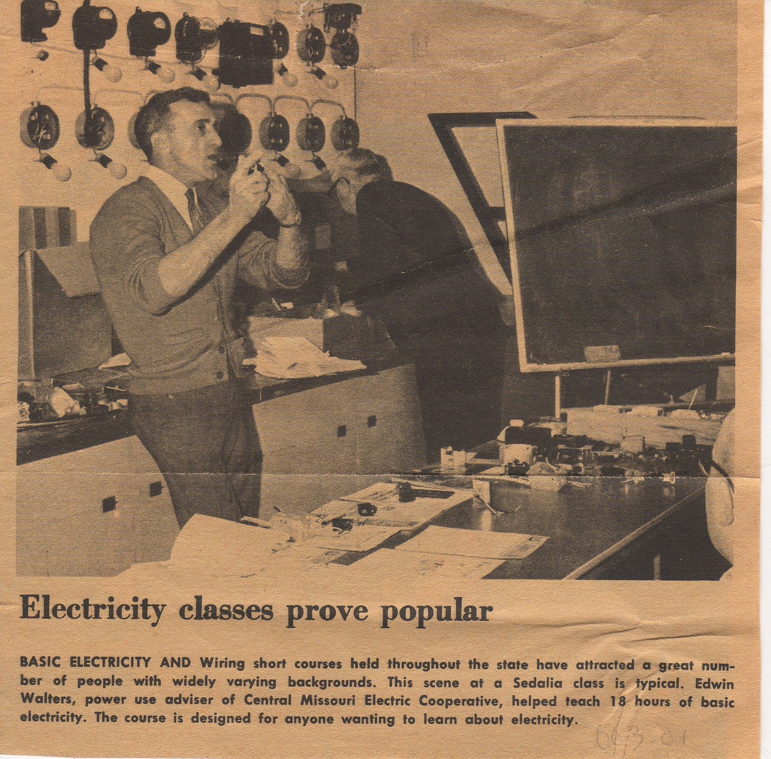 Ed Walters teaching 1969